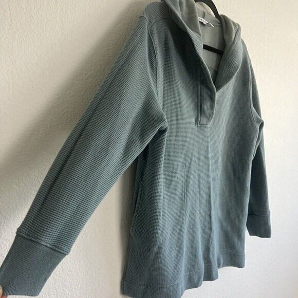 Athleta Women’s Hooded Coaster Luxe Tencel Waffle Knit Pullover Top Size Small - Picture 10 of 12